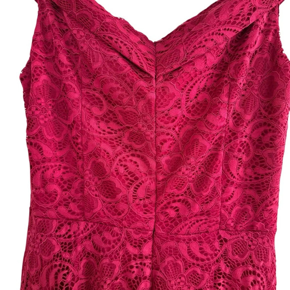 Homrain Red Lace Elegant Dress High Low Off Shoulder S - Picture 5 of 12